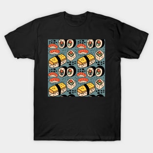 Blue Kawaii Sushi T-Shirt